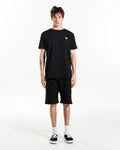 PSTVNRG T-Shirt in black, full body view